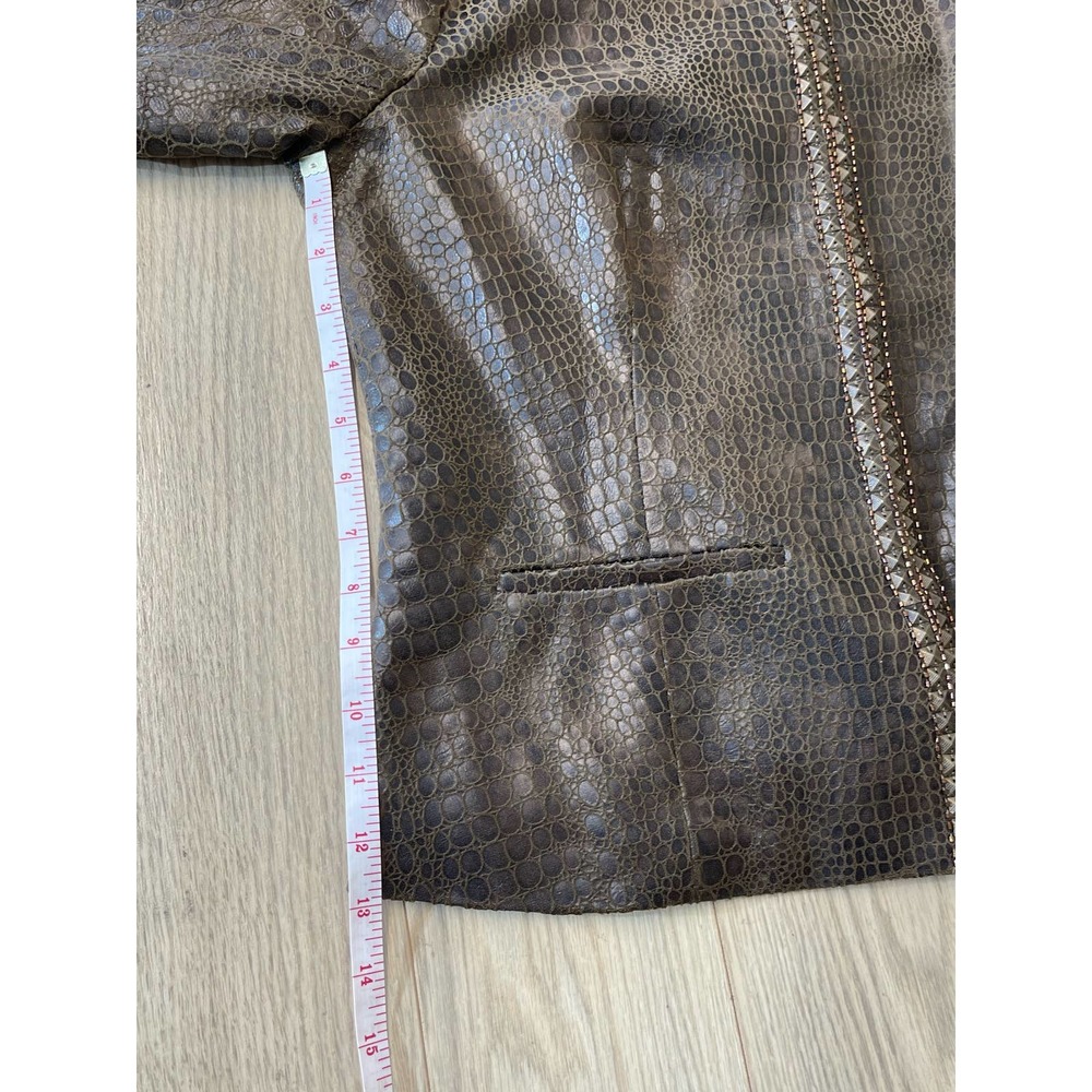 Chico’s Faux Leather Alligator Jacket - Picture 7 of 10